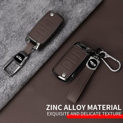 Metal Leather Car Key Case Cover For VW Volkswagen Polo Tiguan Passat B5 B6 B7 Golf 4 5 6 MK6 Jetta Lavida Skoda Octavia Seat