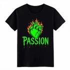 Edgy Neon Green Burning Heart Graphic Tee|Daily Errands & Bold Statement T-Shirt XL