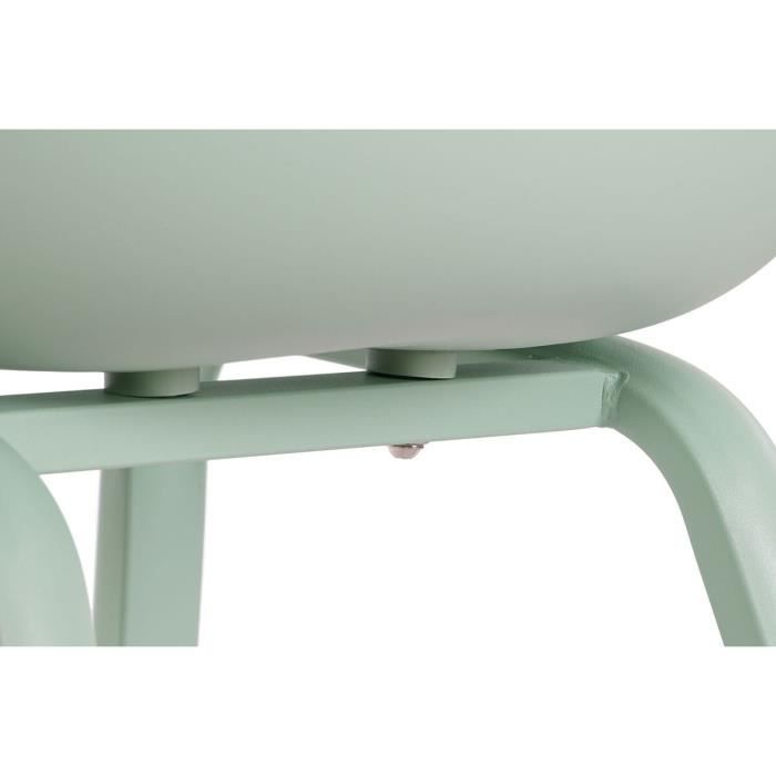Chaise à accoudoirs - Marque - Modèle - Vert menthe - Métal - Design scandi-urban