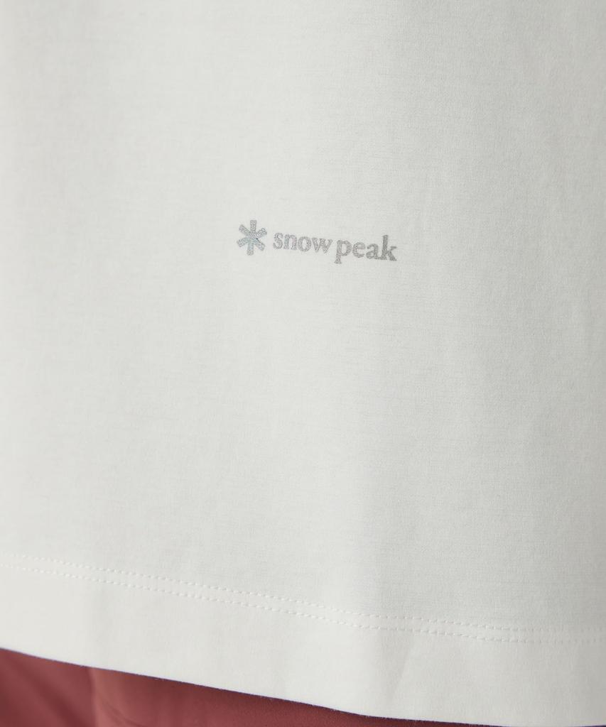 Snow Peak Organic Cotton Mercerized Long Sleeve Cut and and White T-Shirt SW-25AU010, Sew, Men's Women's, XL,