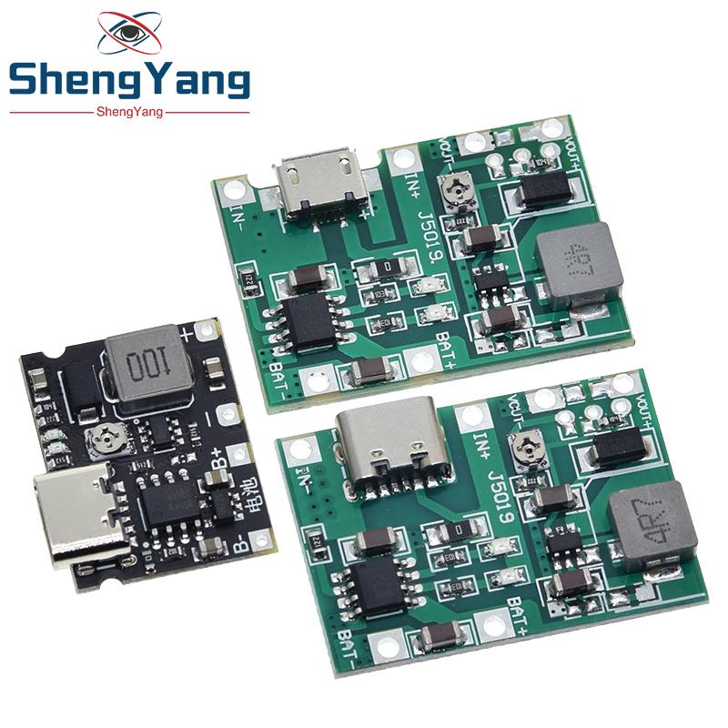 1/2/5PCS TZT NEW  Lithium Li-ion 18650 3.7V 4.2V Battery Charger Board DC-DC Step Up Boost Module TP4056 DIY Kit Parts