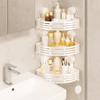 Wall Mounted Corner Storage Rack Plastic Suction Cup Shower Shelf  Kitchen