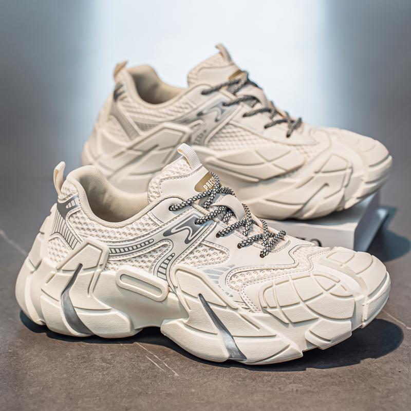 New Fashion Men 's Four Seasons Comfortable Thick Sole Shoes Students BoysTrending Soft Sole Breathable Casual Running Sneakers