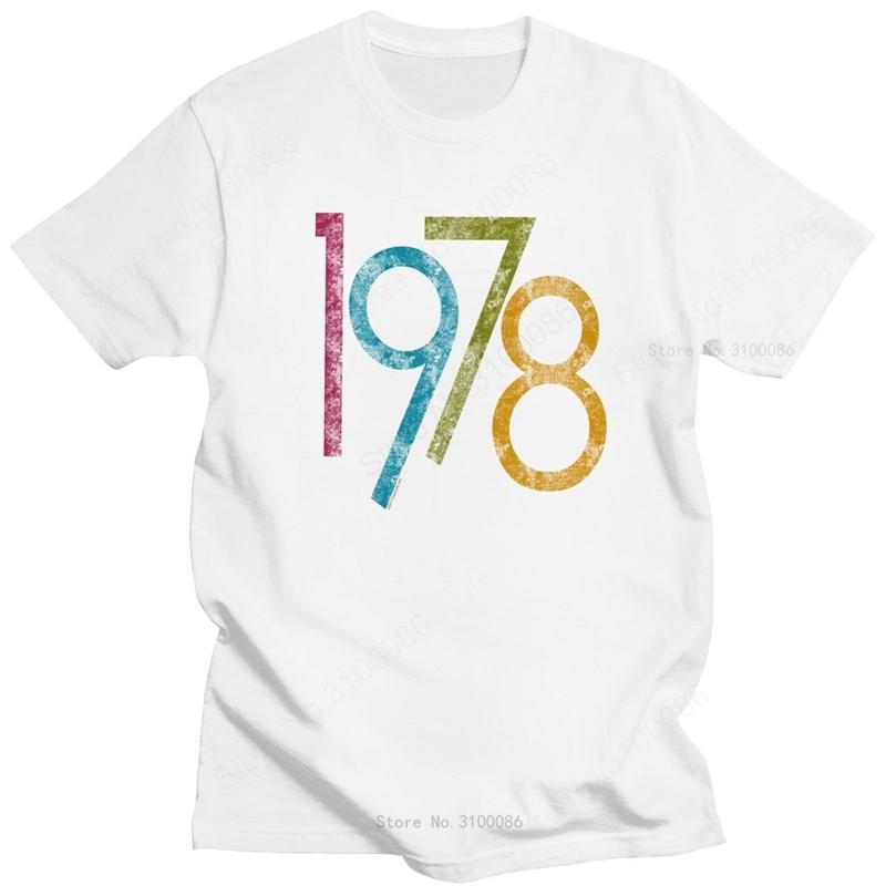 Colorful Vintage 1978 T Shirt for Men Pure Cotton Urban 42 Years Old T-shirt  Short Sleeve 42nd Birthday Gift Tee Tops Clothing