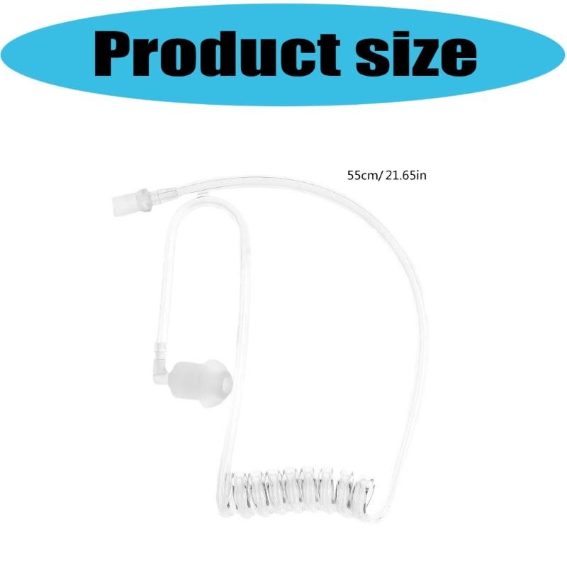 Removable Sound Conveyance Coil Sound Air Tube In-Ear Earplug Clear Detachable for Professional Security Operation