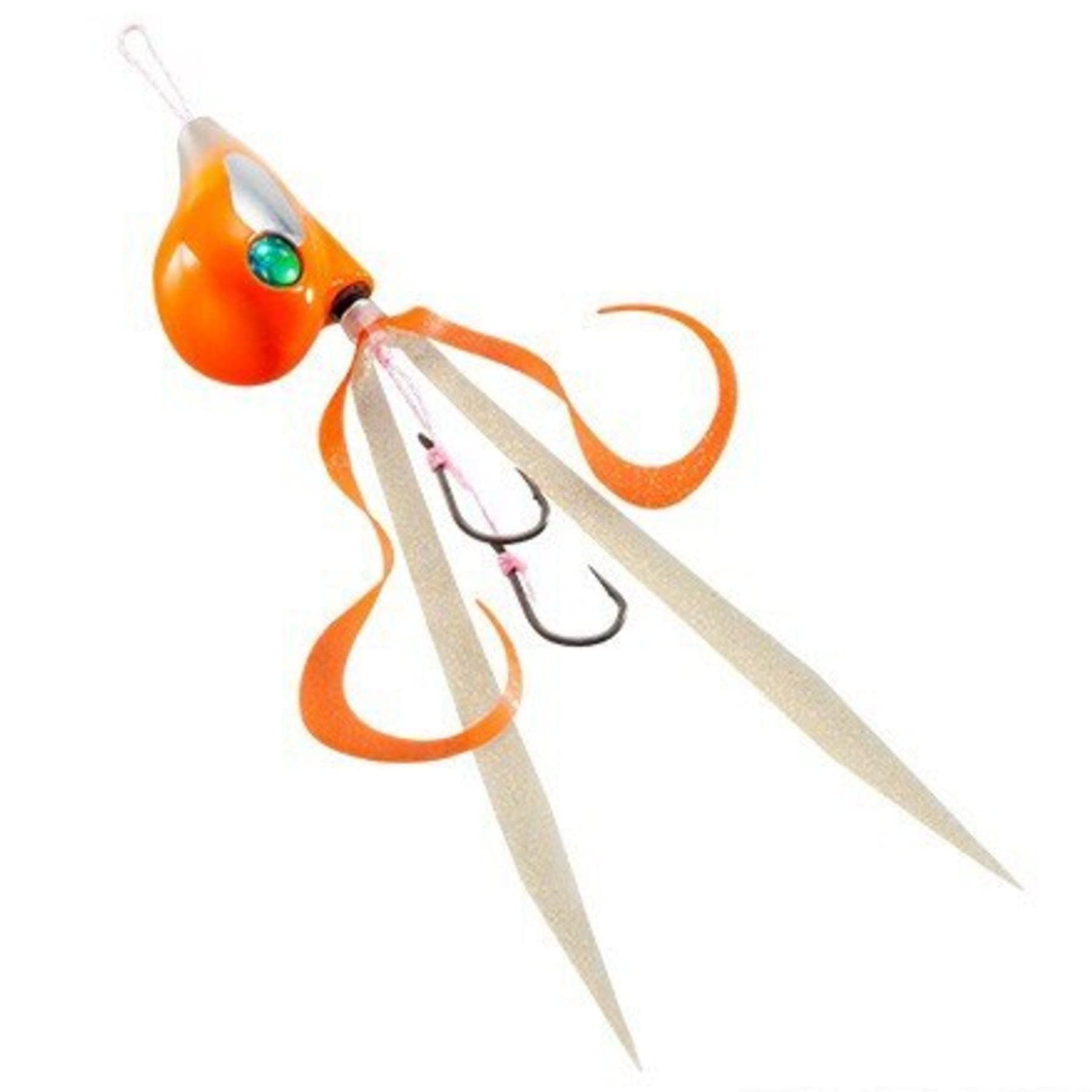 

Shimano Engetsu Dotera Bakubaku 007 Orange Tai Rubber Lure, 80g, Silver,