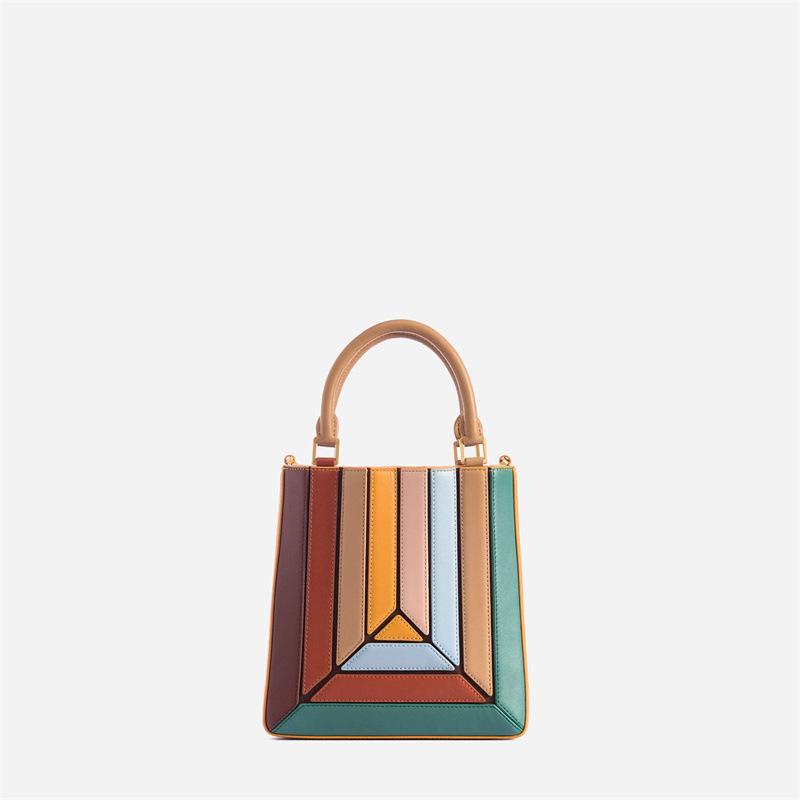 Crossbody Bag for Women's Fashion Design, High-end, Westernized, Contrasting Color Patchwork, One Shoulder Handbag