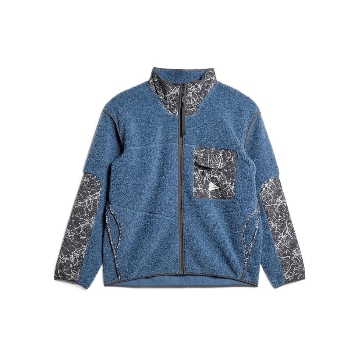 adidas Terrex x And Wander Fleece Jacket Wonder Steel Men s HN6935 XS