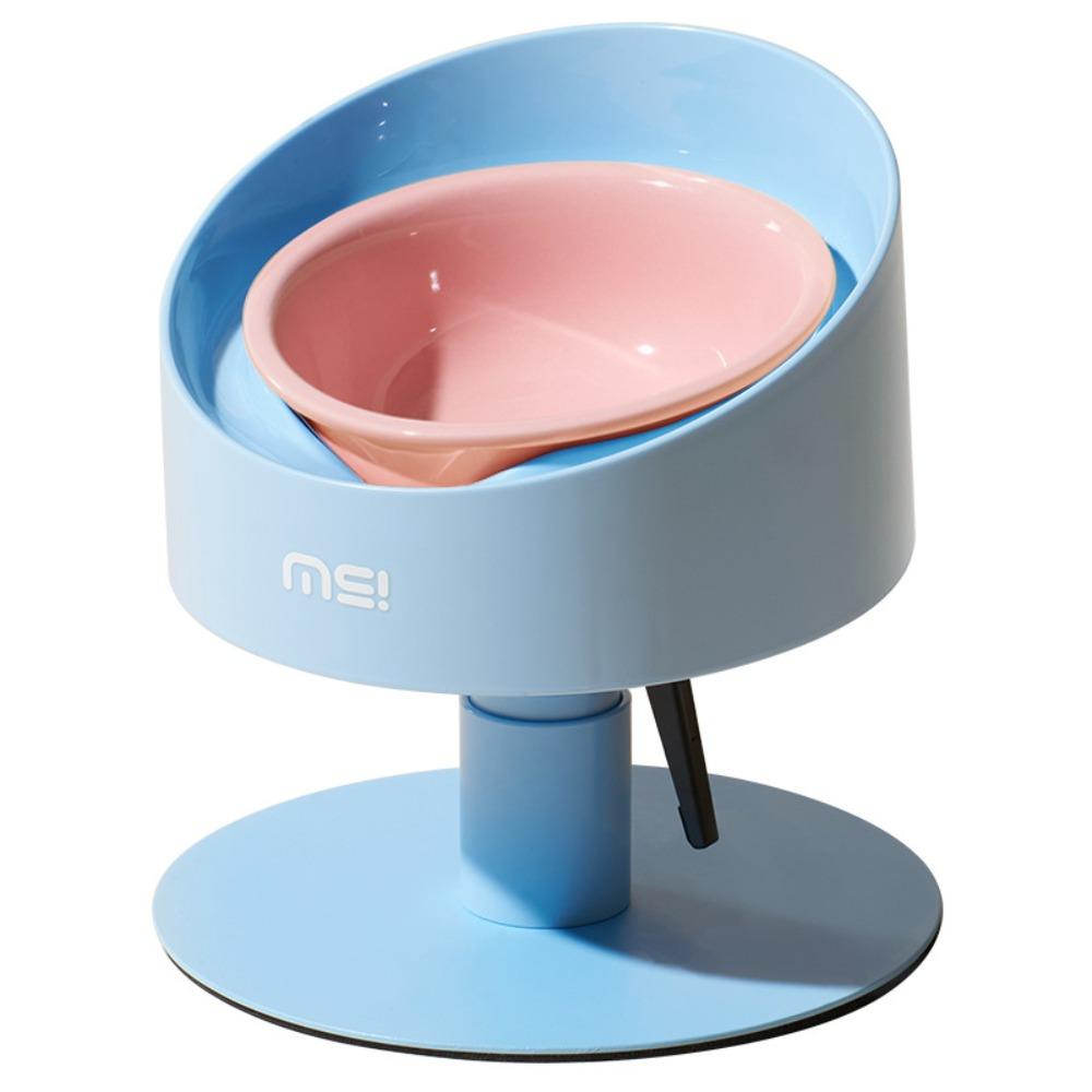 

Adjustable Anti Vomiting Bowl Non-Slip Cat Feeder Cat Food Bowl Cat Ceramic Bowl For Cat Dog розовый/синий