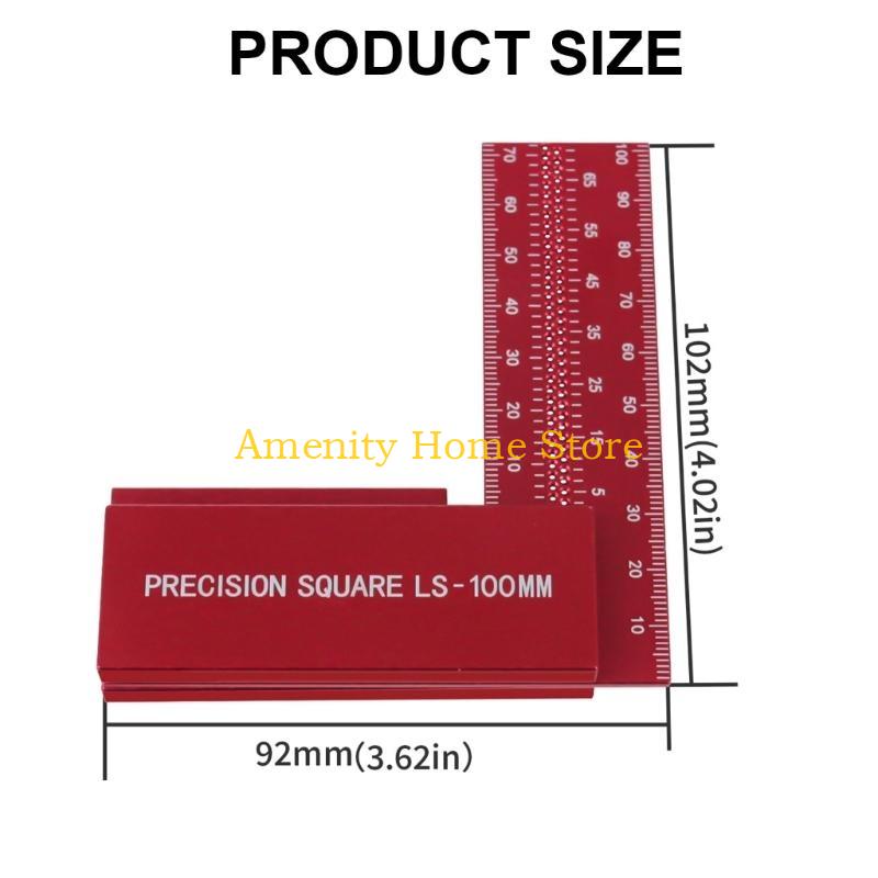 F26C Precisions Woodworking Square L Shaped Right Angles Measuring Tool L Angles Rule Tool for Carpenter & Projects