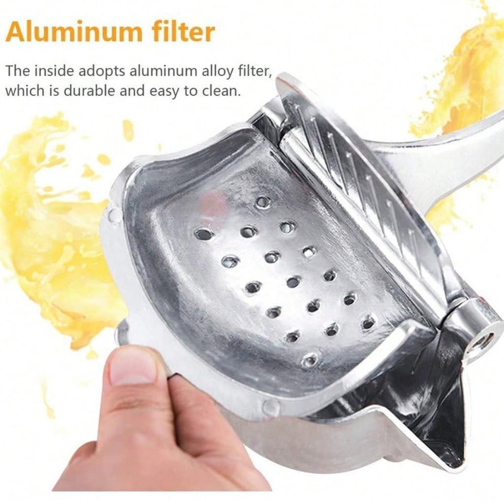Heavy Duty Manual Metal Fruit Squeezer With Fine Filter, Versatile Juicing Tool For Lemon Orange Apple Watermelon Household Kitchen Use