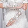 Bridal Gloves Lace Bridesmaid Gloves Gothic Crochet Elegant Half Finger Bridal Evening Gloves Banquet Theater Ball Wedding Accessories - DD