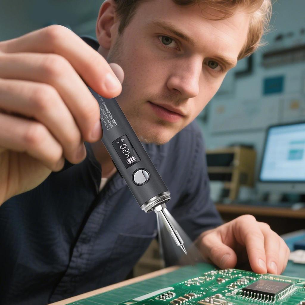 Soldering Kit 5 Temperature Settings Adjustment Solder Iron Kit Digital Display Welding Tools With Light For Circuit Board