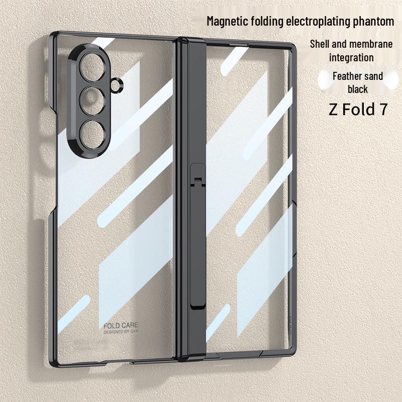 Samsung Z Fold 7 Electroplated Transparent Magnetic Protective Case