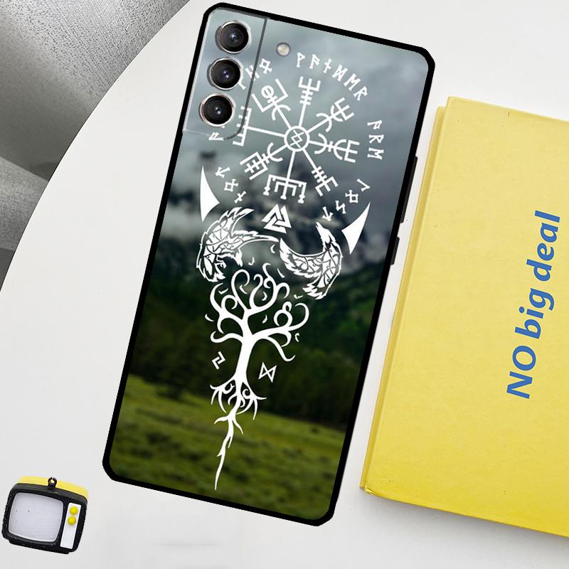 Forest Nordic Runes Funda For Samsung Galaxy S22 Ultra S23 FE S9 S10 Note 10 Plus Note 20 Ultra S20 S21 FE Case