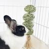 Natural Aquatic Grass Ball Small Animal Chew Toy for Rabbits Hamsters Chinchillas Corn Ear Molar Chew Toy for Pet Teeth Grinding