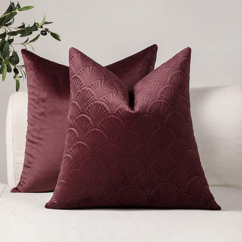 

Autumn and Winter Light Luxury Nordic New Dutch Velvet Retro Embossed Pillow Double-sided Different Patterns Cushion Cushion Cover 40 * 40cm (without core)