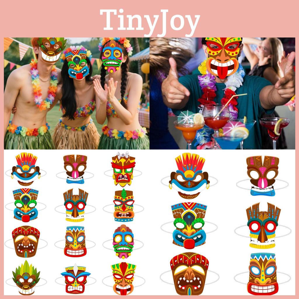 Mask Hawaiian Theme For Halloween Party Decorations Role Play Stage Performance