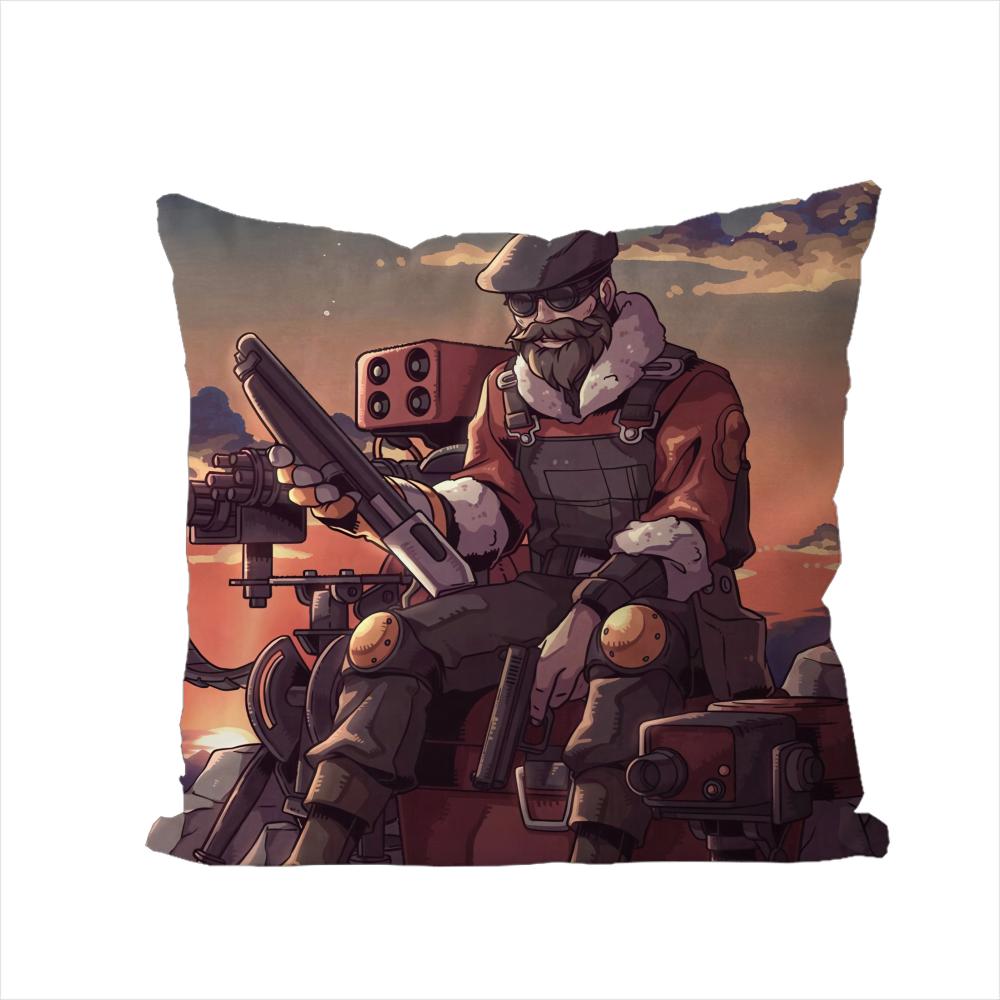 Game TTeam Fortress 2 Pillow Case For Car Sofa Decorative Home Doublesided Print Plush Square Throw Pillow Cushion Cover