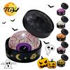 Stretchy TPR Toys for Sensory Play Halloween Bun Squeeze Toy with Steamer, Fidget Stress Ball, Spooky Ghost Relieving School Pumpkin Relief