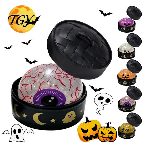 Stretchy TPR Toys for Sensory Play Halloween Bun Squeeze Toy with Steamer, Fidget Stress Ball, Spooky Ghost Relieving School Pumpkin Relief