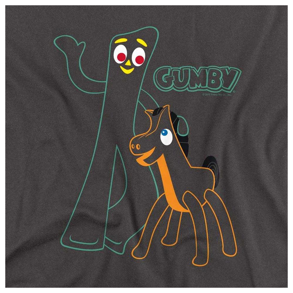 Gumby Unisex Adult Outline Long-Sleeved T-Shirt