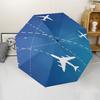 Airplane Theme Automatic Umbrella, Lightweight & Portable, 8 Rib, Perfect for Outdoor Travel, Birthdays, Christmas, Gifts.
