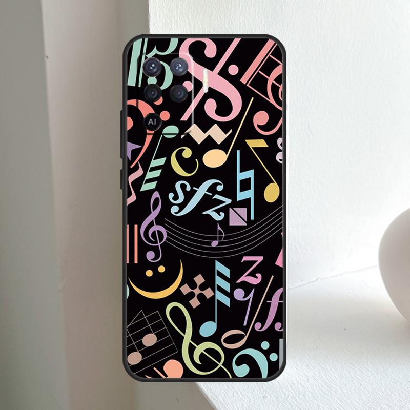 Music Score Musical Notes For OPPO A6 A5 Pro A15 A17 A77 A16 A76 A96 A18 A38 A58 A78 A98 A54 A74 A94 A40 A60 A80 Case