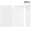 8/12/14mm High Borosilicate Glass Straw 20Pcs Reusable Eco Friendly Drinking Straws Set Bubble Tea Smoothies Bar Accessories