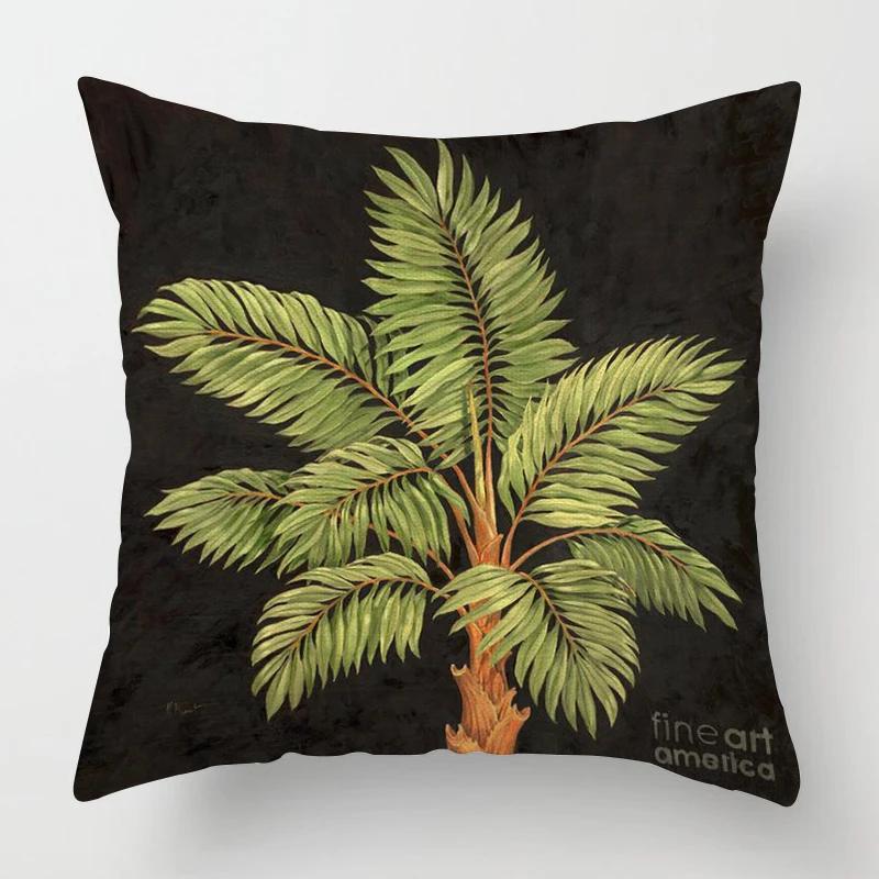 Home Decor Tropical Palm Tree Pattern Pillow Covers Pattern Cushion Cover Suitable for Sofa Bedroom Car Pillow Cover
