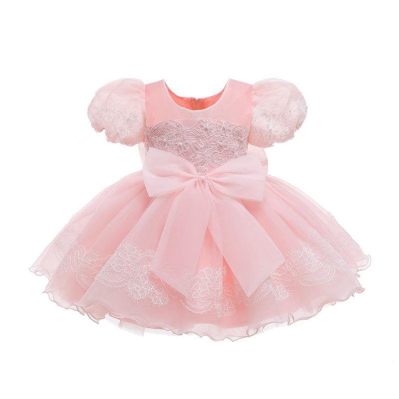 Popular Baby Girls' First Birthday & Wedding Flower Princess Dress for Piano Performance