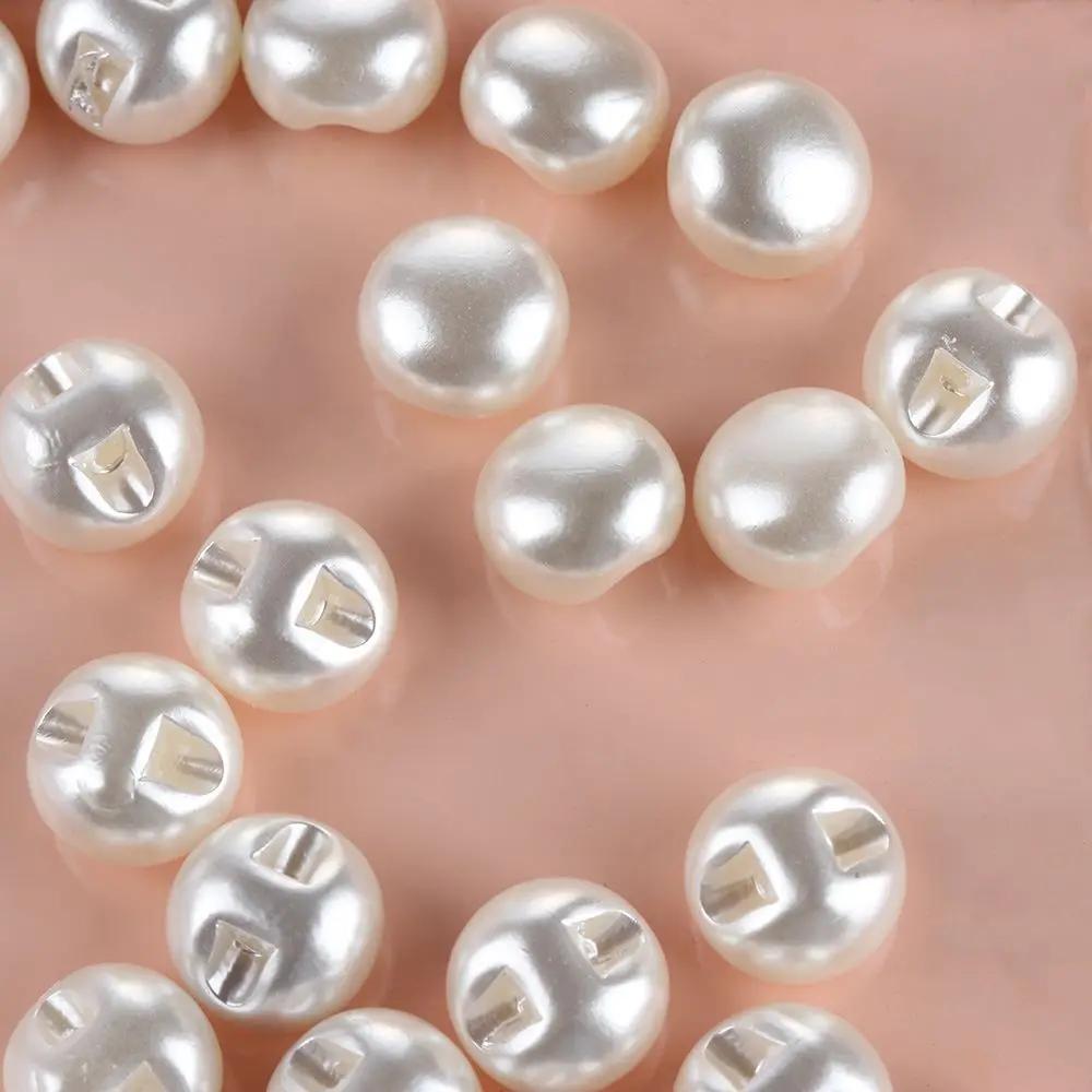 50 KS Kulaté Ozdobné Houbové Knoflíky pro Oblečení DIY Doplňky na Oblečení Šití Perlové Knoflíky Scrapbooking