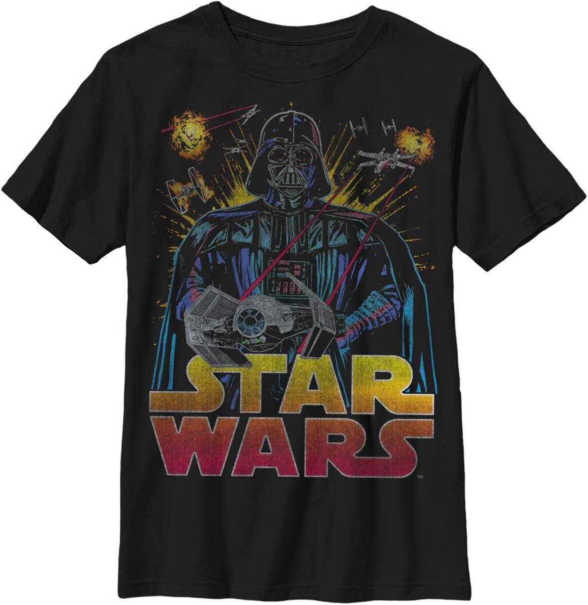 STAR WARS Футболка для мальчика Дарт Вейдер Битва S чёрный