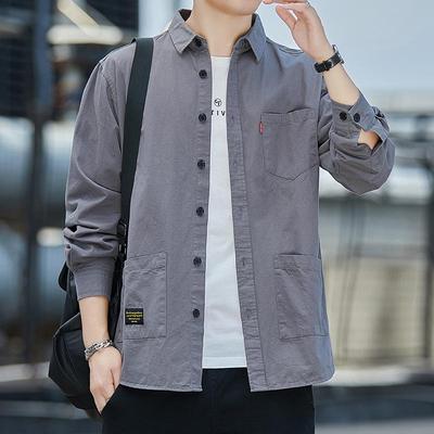 Men's Loose Casual Cotton Long Sleeve Shirt - Autumn Workwear Trend Jacket