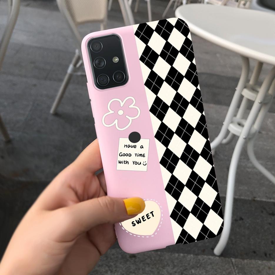 For Samsung Galaxy A31 A41 A51 A71 Case Cute Art Painted Back Cover Soft TPU Phone Case For Samsung A315 A415 A515 A715 F Bumper