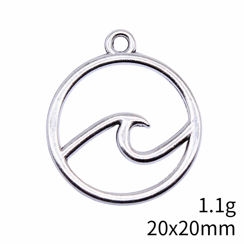 Mother's Day Charms For Bags Wave Water Drop Swirl Charms Pendant Audience Bag Pendant