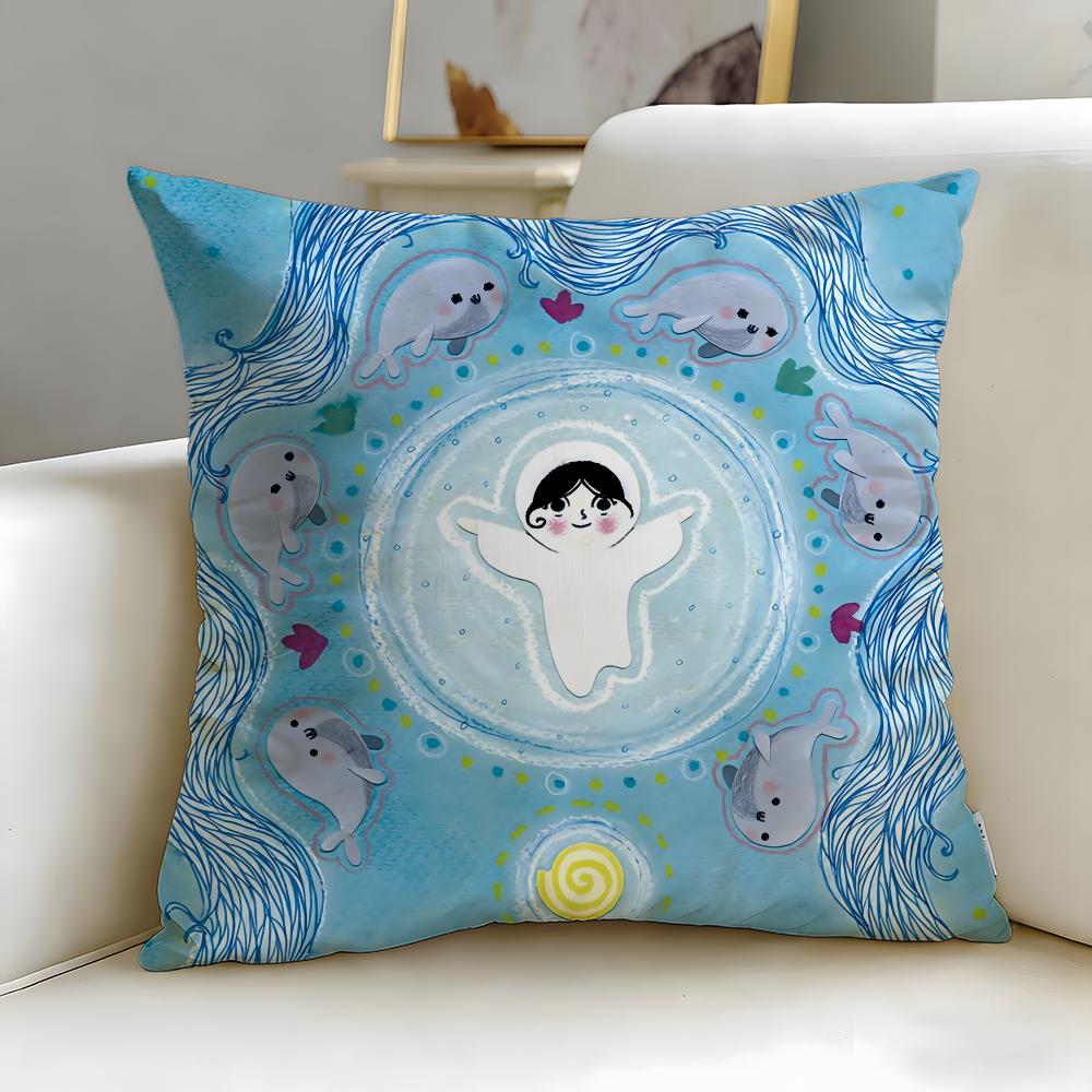 animated movie Song of the Sea Cushion Cover Soft & Easy-Wash Pillow Case – Versatile for Couch, Bed, Travel and Office