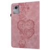 For Lenovo Tab M11 (TB-330FC)/Xiaoxin Pad 11 2024 (TB-331FC) Leather Case Heart Imprint Foldable Stand Card Slot Stylus Holder Tablet Cover