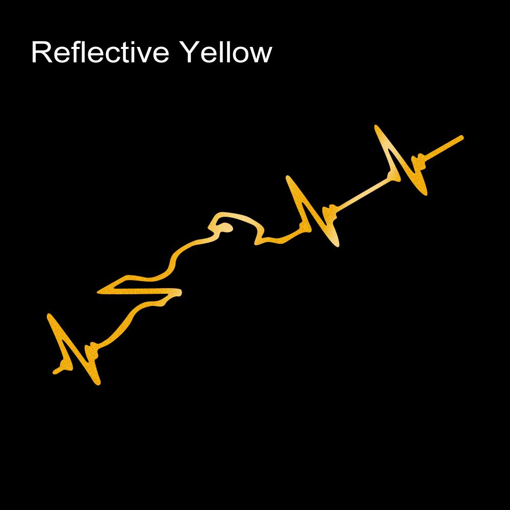 Reflective Car Sticker Heart Electrocardiogram Vinyl Decal Personalized Auto Body Window Styling Decoration Sticker Accessories