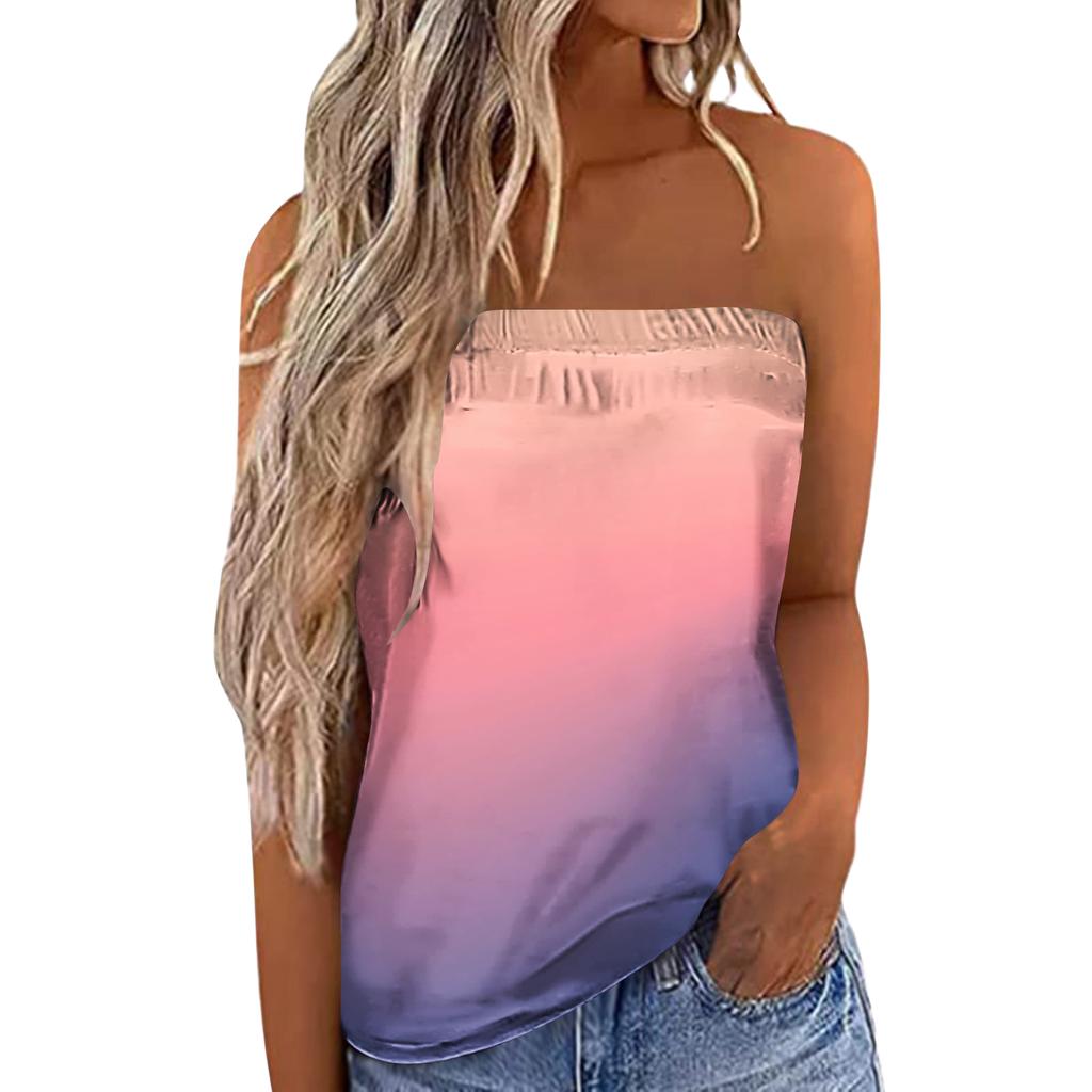 Bandeau Top for Women Strapless Top Tube Top Ladies Boobtube Tops Y2K Clothes Summer Tops for Women UK Crop Top