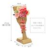 Hagoita Hair Ornament Peach and Peony with 21cm for Girls Tsumami-zaiku Hagoita, Design, 3-59, Stand, Tall,