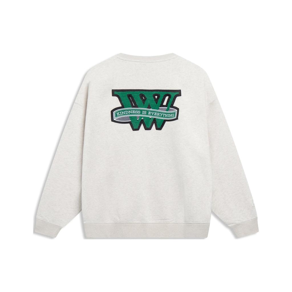 Li Ning Sweatshirt Unisex Heather Grijs Tegelgrijs AWDT143-10
