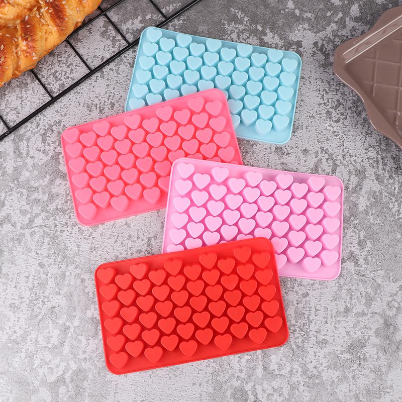 55 Small Heart Shaped Silicone Cake Mold Heart Chocolate Pastry Molds Diy Baking Decoration Kitchen Ice Cube Crystal Epoxy Mould
