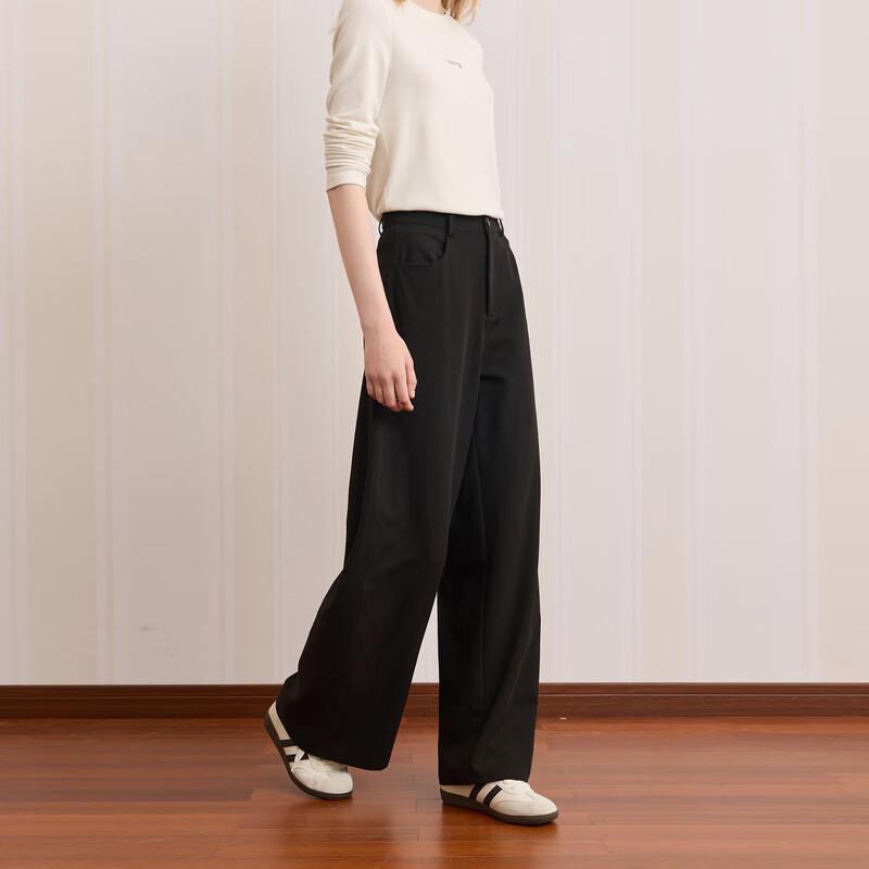 Women's High-Waist Loose Curved Leg Trousers