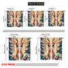 2Pcs,2D Plane Printing Curtain Popular Cute Deer Winter Ornament (3) Versatile Polyester Fabric (Without Rod) Holiday Use For