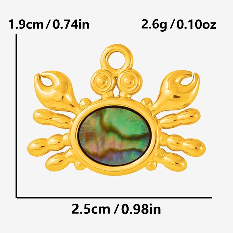 6pcs Real Natural Abalone Shell Geometric Charm Stainless Steel Charms For Jewelry Making Supplies Ocean Pendants DIY Materials