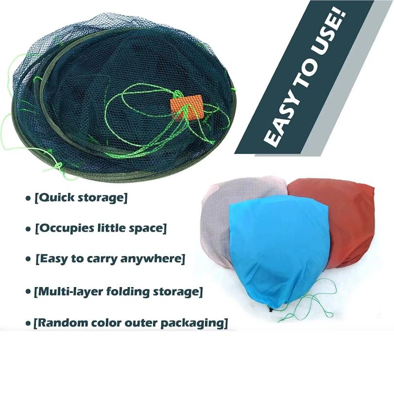 Open folding lifting net, fish bag, crab cage, fishing net, hand thrown net, lifting net, circular shrimp net