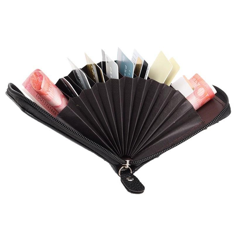 Organ-Kartenetui Edition Tragbar Damen Herren Kurze Bankkartenhülle Visitenkartenclip Reißverschluss Vertikale Handtasche
