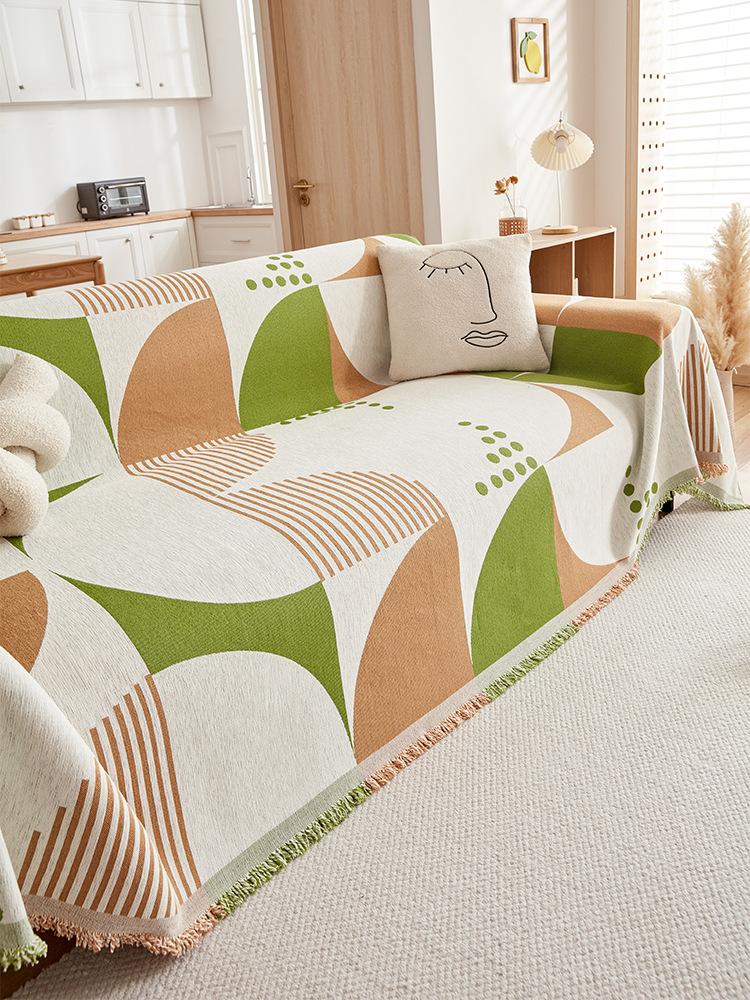 Autumn And Winter Sofa Towel Chenille Sofa Cover Thick Plush Cushion Anti Cat Paw Modern And Simple All Inclusive Cover Towel