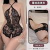 Sexy Underwear Women's Open Perspective Seduction Uniform Lace Backless Pearl Onesie Sexy Uniform Set F430